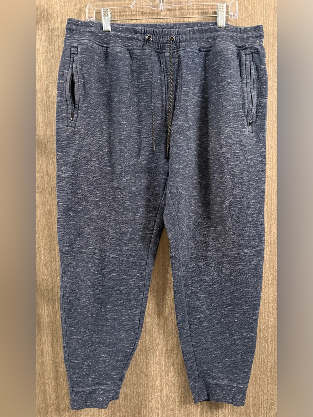 Men's Heather Navy Jogger Sweatpants with Drawstring